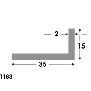 Aluminium Hoekprofiel 35x15x2.0mm - Onbehandeld