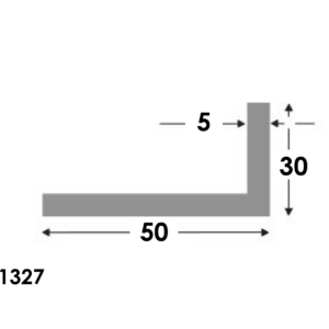 Aluminium Hoekprofiel 50x30x5.0mm - Onbehandeld