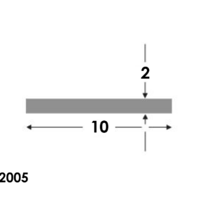 Aluminium Platstaf 10x2.0mm - Onbehandeld