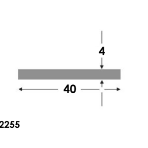 Aluminium Platstaf 40x4.0mm - Onbehandeld