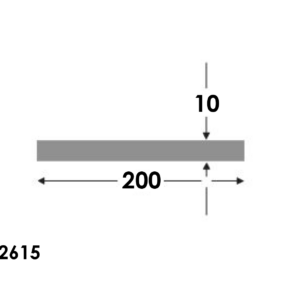 Aluminium Platstaf 200x10.0mm - Onbehandeld