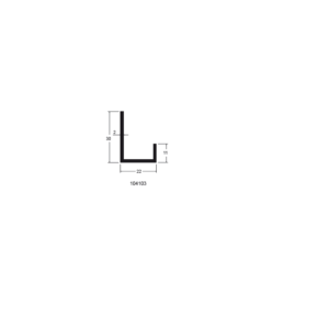 Aluminium U-profiel 30x22x11x2.0mm - Onbehandeld
