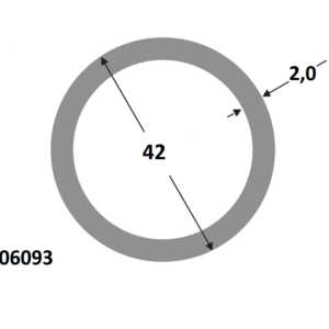 Aluminium Ronde buis 42x38mm - Onbehandeld