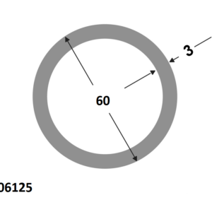 Aluminium Ronde buis 60x54mm - Onbehandeld