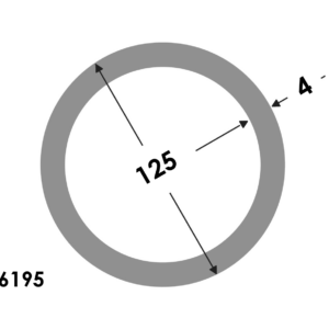 Ronde buis 125x4.0 brute