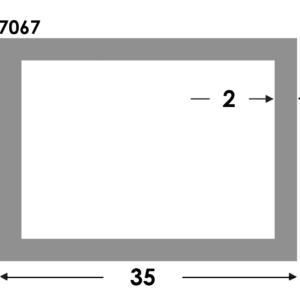 Aluminium Rechthoekige koker 35x20x2.0mm - Onbehandeld