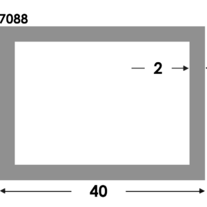 Aluminium Rechthoekige koker 40x15x2.0mm - Onbehandeld