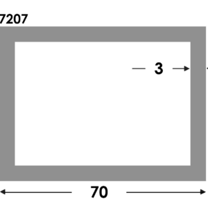 Aluminium Rechthoekige koker 70x30x3.0mm - Onbehandeld