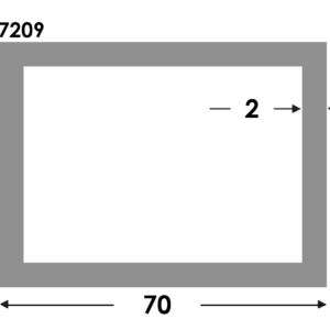 Aluminium Rechthoekige koker 70x20x2.0mm - Onbehandeld