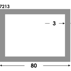 Aluminium Rechthoekige koker 80x30x3.0mm - Onbehandeld