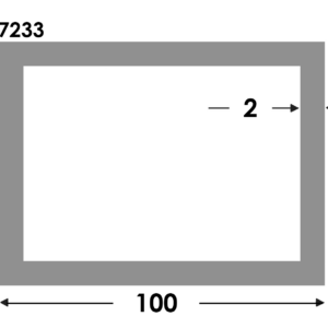 Aluminium Rechthoekige koker 100x18x2.0mm - Onbehandeld