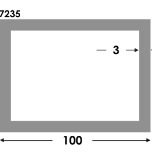 Aluminium Rechthoekige koker 100x40x3.0mm - Onbehandeld