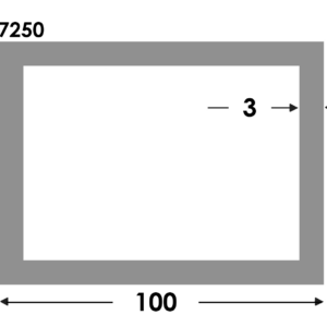 Aluminium Rechthoekige koker 100x50x3.0mm - Onbehandeld