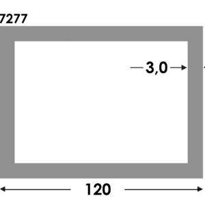 Aluminium Rechthoekige koker 120x80x3.0mm - Onbehandeld