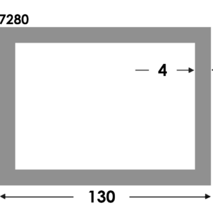 Aluminium Rechthoekige koker 130x50x4.0mm - Onbehandeld