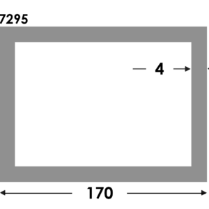 Aluminium Rechthoekige koker 170x70x4.0mm - Onbehandeld