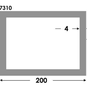 Aluminium Rechthoekige koker 200x100x4.0mm - Onbehandeld