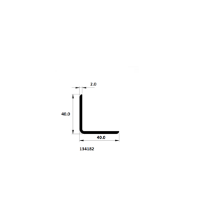 Aluminium Hoekafwerking 40x40x2.0mm - Geanodiseerd