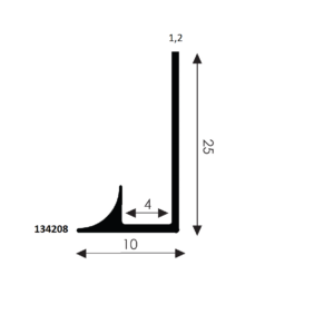 Aluminium Bladafwerking U4 vom-1 4100 silver (+Tape)