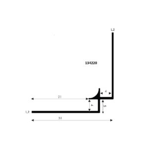 Aluminium Binnenhoek 4 vom-1 4100 silver (+Tape)