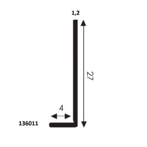 Aluminium Randafwerking L 4 vom-1 4100 silver (+Tape)