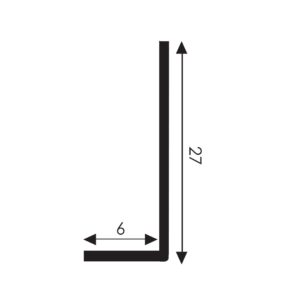 Aluminium Randafwerking L 6 vom-1 4100 silver (+Tape)