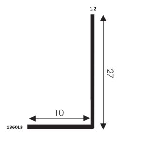 Aluminium Randafwerking L 10 vom-1 4100 silver (+Tape)