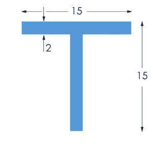 Aluminium T-profiel 15x15x2.0mm - Onbehandeld